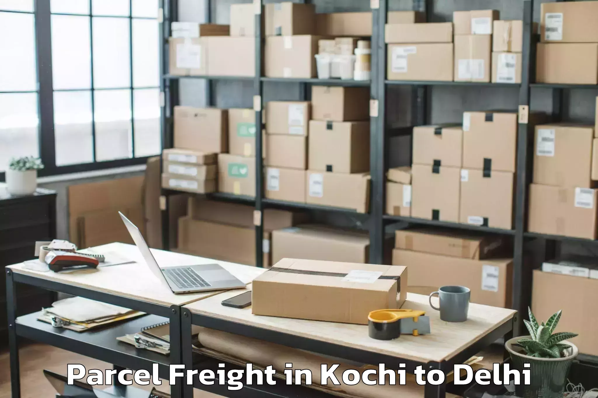 Hassle-Free Kochi to Dlf Promenade Mall Parcel Freight